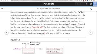 Daniel Liang Python Section 14.6 Dictionary