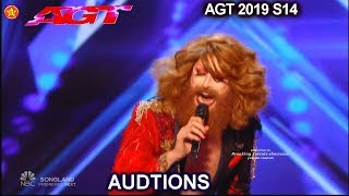 Gingzilla Comedian Singer “She's A Lady” CONFUSINGLY AMAZING | America's Got Tal