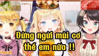 【Hololive Vietsub】Ame bị Subaru và Mel liên tục ngửi mùi cơ thể  !!