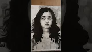 Super hit south movie Actress Nithya Menon| #shorts  #talesandinfo #woodcraftgallery #art #drawing