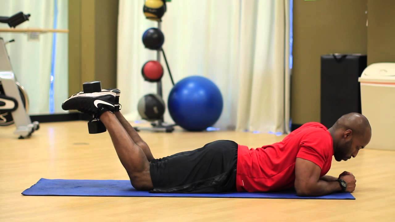 How To Lying Leg Curl With A Dumbbell At Home Youtube