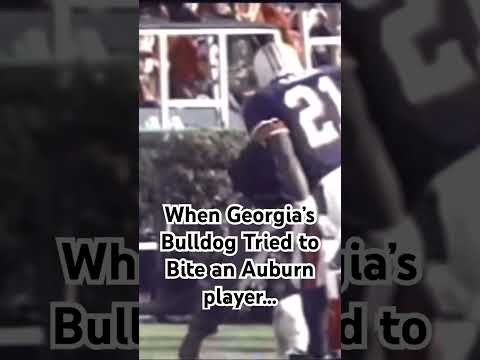 That Time Georgia’s Bulldog Mascot Tried To Bite An Auburn Football ...