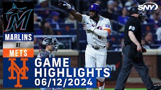 Mets vs Marlins (6/12/2024) | NY Mets Highlights | SNY