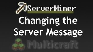 Changing your server message using Multicraft