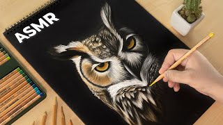Realistic OWL Drawing | Satisfying Time-lapse