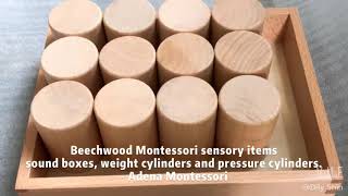 Montessori sensory items.