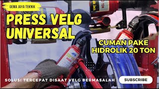 Viral Mesin pres Pelek Motor | GJT Press Velg Motor | Alat Pelek oleng | Cara Pres Pelek penyok