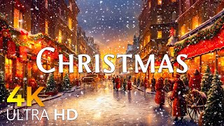 Christmas Atmosphere 4k - Scenic Winter Relaxation Film with Top Best Christmas Songs of All Time