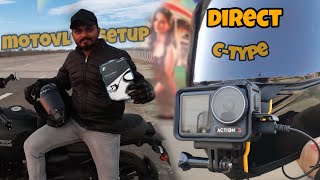 dji osmo action 3 extarnal mic setup | sennheiser sx lav usb-c | direct c-type | motovlog setup |