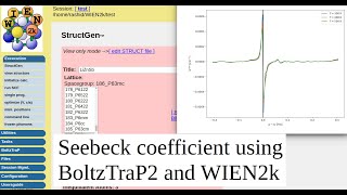 WT12: Calculation of Seebeck coefficient using BoltzTraP2 and WIEN2k