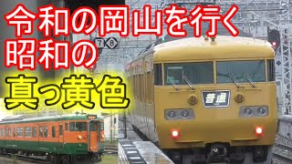 【末期色】まもなく見納め！岡山を行く昭和の名車たち【117系】