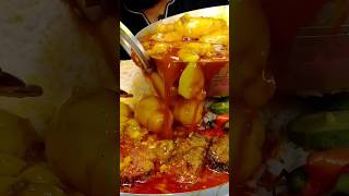 OMG 😱 5 KG OILY MUTTON FAT CURRY EATING #shorts