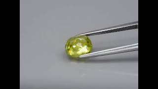 2.22ct 8x6.5mm Cushion Natural Yellowish Green Sphene