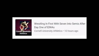 Cornell University AthleticsWrestling In First With Seven Into Semis After Day One of EIWAs