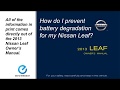 Nissan Leaf - 12 Tips to Extend Battery Life and Slow Degradation