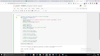 Numerical operations using NumPy in Python