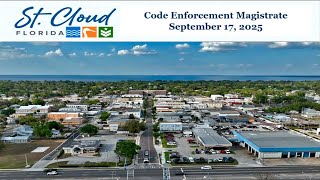 Code Enforcement Magistrate - Sept 17, 2025