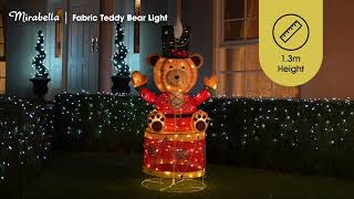 MIRABELLA FABRIC TEDDY BEAR LIGHT