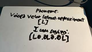 [ʟ] voiced velar lateral approximant consonant