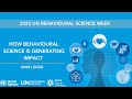 How Behavioural Science is Generating Impact in the UN