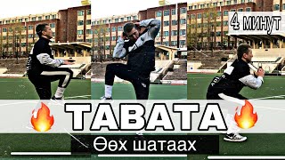 🔥ӨӨХ ШАТААХ🔥TABATA ДАСГАЛ | 4 МИНУТ