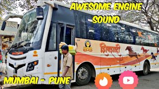 #SHIVSHAHI MSRTC | MUMBAI TO PUNE (SWARGATE) | FULL BUS JOURNEY | AWESOME ENGINE SOUND \u0026 DRIVING !!!