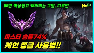 마스터 승률74% 케인 정글 사용법!! 매판 멱살 잡고 캐리하는 그암, 다르킨