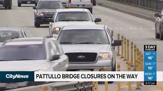 Pattullo Bridge closures affecting your weekend commute