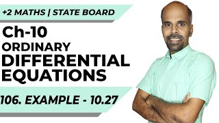 Class 12 | example 10.27 | Ordinary Differential Equations | Class 12 | State Board | ram maths