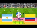 ARGENTINA vs COLOMBIA - Copa America 2024 USA Final - Full Match | Realistic PES Gameplay