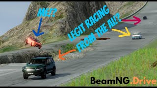 BeamNG Drive - Downhill AI Racing Turns Messy and Chaotic! - Beam Incinerator Gaming