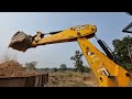 jcb 3dx eco xpert backhoe machine loading mud in mahindra and swaraj tractor jcb tractor cartoon