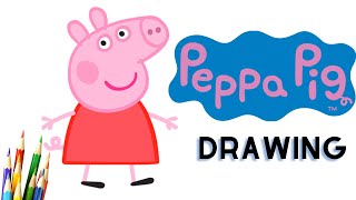 Peppa Pig drawing for kids | Cartoon character| color pencil drawing | #art #drawing #peppapig