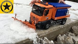 BRIUDER TOYS Truck for Children😊 Arocs SNOWPLOW TRUCK with Light Sound Module!