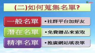 [線上直播課程] 直銷藍圖二階四步第二課2 2第一步 陌生開發03 2如何蒐集三種名單【111咖啡創業計畫】雙鶴