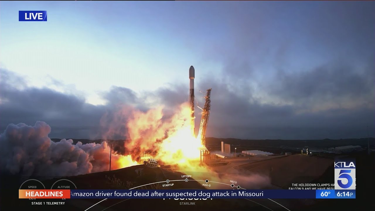 SpaceX Launches Falcon 9 Rocket From California Base - YouTube