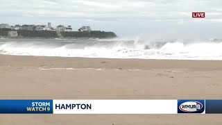 High waves, gusty winds seen at Hampton Beach