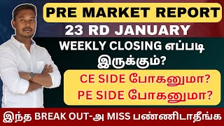 இந்த BREAK OUT-அ MISS பண்ணிடாதீங்க | PRE MARKET REPORT 23 rd january