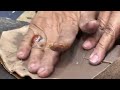 How To Make Alligator Print Hand Stitch Leather Shoes Upper, Beginner Leather work PART 2 of 3