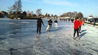 Schaatstocht over de Zijl richting Kagerplassen