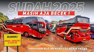 MIRIS..!! SUDAH 2025 KOK MASIH GINI!! PARKIRAN BUS NYATU SAMA PASAR SAYUR CILEDUG