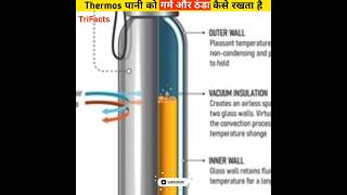 Thermos पानी को गर्म और ठंडा कैसे रखता है 😱 Wait for 🔚 #shorts #youtubeshorts #shortsvideo