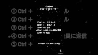 Outlook ショートカットキー メール確認と返信、転送 #ショートカットキー #outlook