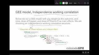 L12.2: GEEs for Continuous Data