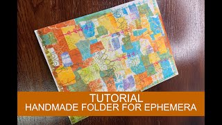 TUTORIAL - handmade folder for ephemera
