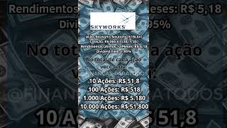 Quanto rendeu os dividendos da Skyworks Solutions (S1SL34) #ações #bdr #dividendos #skyworks #bdrs