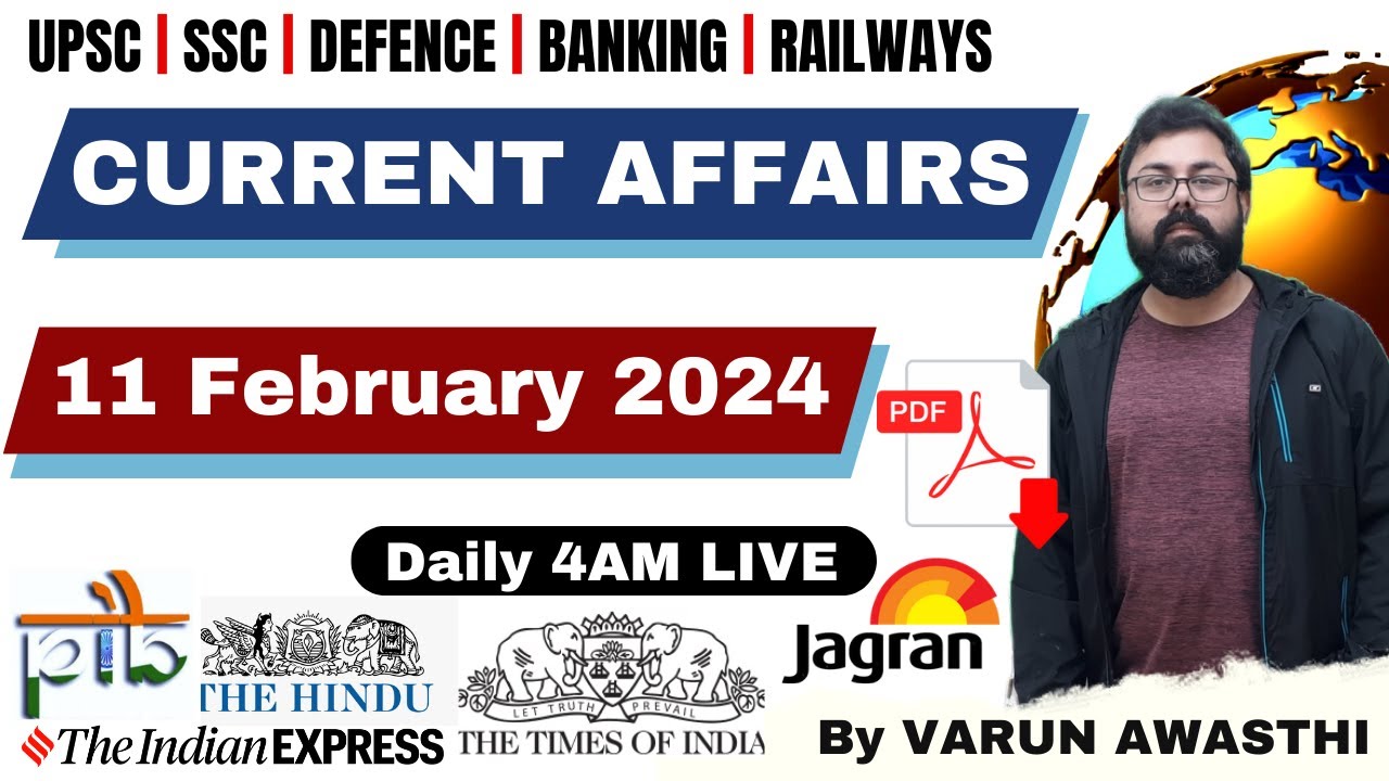 EP 1222: 11 FEBRUARY 2024 CURRENT AFFAIRS With Static GK ...