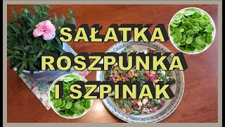 Sałatka Roszpunka i szpinak, zdrowa i dietetyczna,  na odchudzanie - Rapunzel and spinach salad 👩‍🍳