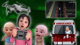 TEREKAM KAMERA DRONE !! Opah Upin Ipin Di culik mobil hantu ambulan