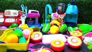 6 Minutes Satisfying Cut Fruits And Vegetables | Unboxing Hello Kitty Sanrio Kitchen Set, ASMR 337